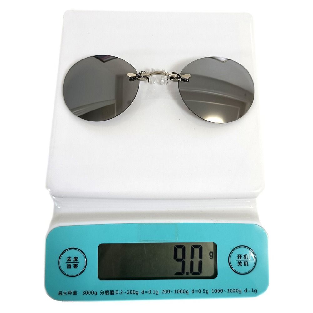 Lightweight Photochromic Nose Sunglasses UV400 Clip On Design Frameless Eyeglasses Anti-Reflective Clip On Sunglasses Men Women