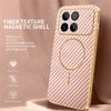 Чехол для телефона Honor Win 5G/Win RT 5G, текстурированный под углеродное волокно, гальванизированный ТПУ, задняя крышка телефона