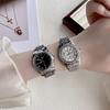 Gold Silver Steel Belt Diamond-encrusted High-end Women's Watch Simple Scale Alloy Rhinestone Quartz Watch Batch Watch