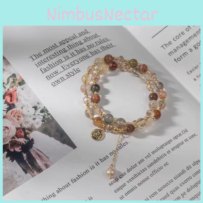 Double Artistic Layer Pearl Bracelet Elegant Handmade Jewelry For Spring 2024