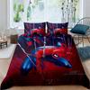 Cartoon pattern duvet cover and pillowcase bedding set, bedroom decoration for boys and girls, Spider-Man themed gift for childr