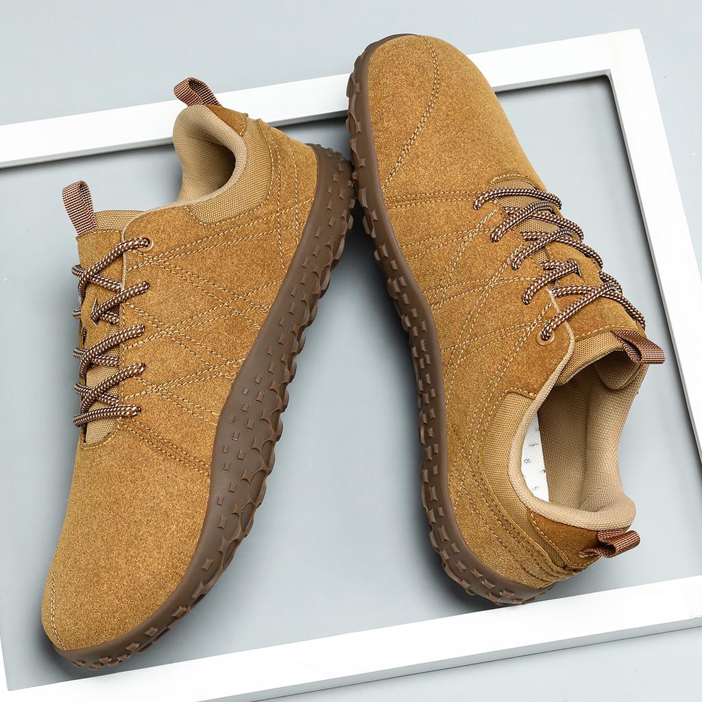 TUINANLE Ботинки на средней шнуровке для босоногой ходьбы Мужские Женские Широкий носок Треккинговые ботинки Уличные Нескользящие Обувь для трейлраннинга