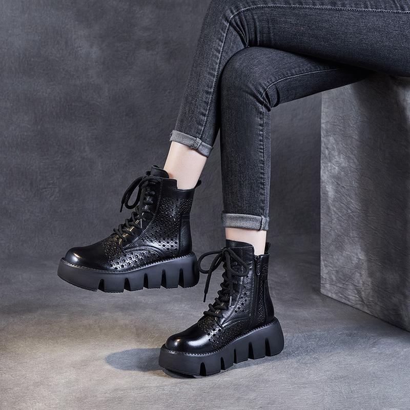 Ретро-сандалии, ботинки, толстая подошва, модная женская обувь, туфли-маффины