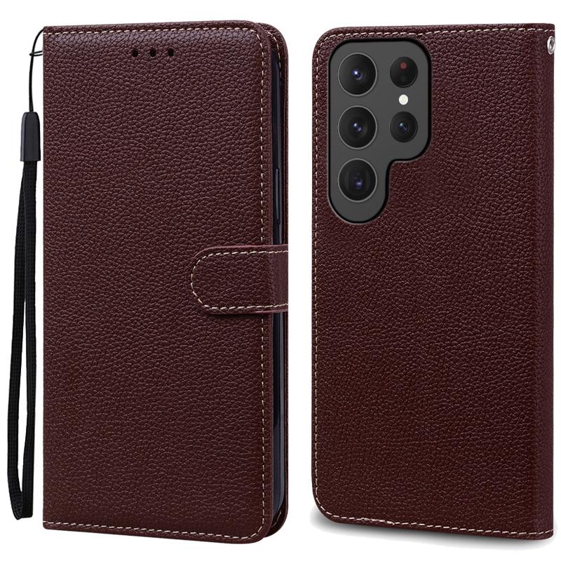 Кошелек Конфетного Цвета Кожаный Флип-кейс Для Samsung Galaxy S26 Ultra Чехол S25 S24 S23 S22 Plus S21 S20 FE S10 Чехол Для Телефона Слот Для Карт Книжка Бампер Сумка