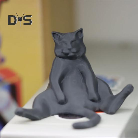 Ленивый толстый кот, украшение, 3D-печать, реалистичный дизайн, фигурка кота из PLA, реалистичная статуя животного, украшение для котенка