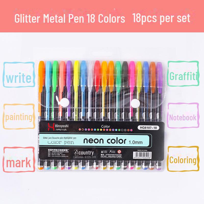 Эксклюзивный набор канцелярских товаров: Флэш-ручка, металлическая ручка, контурная ручка, ручка для справочника, нейтральная ручка, акварельная ручка, маркер