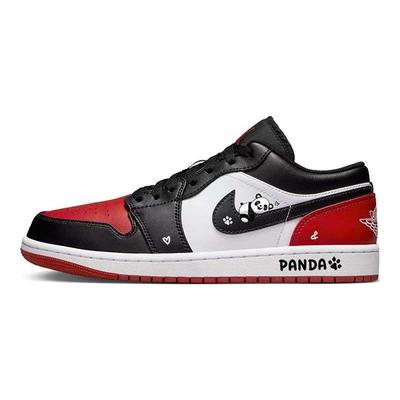 Air Jordan 1 Винтажные Баскетбольные Кроссовки Мужские Низкие Красный/Черный 553558-161(Команда56-)