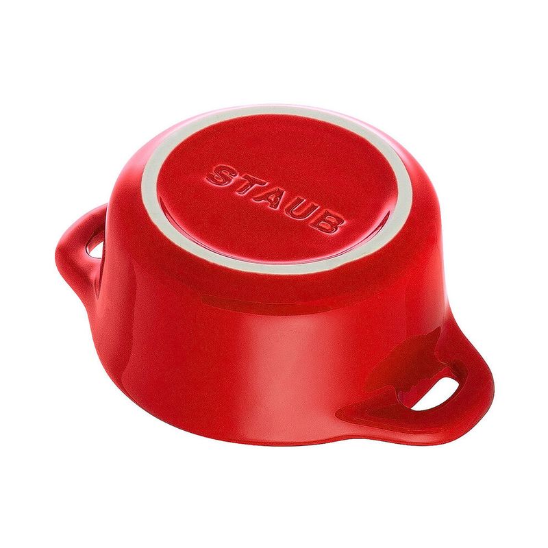 Staub Керамическая Мини-Кастрюля Круглая 10см (Вишнево-красный)