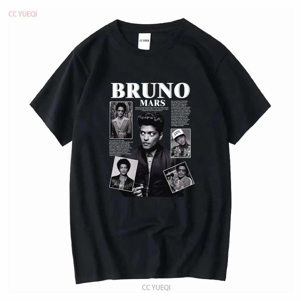 Bruno Mars Music T Shirt Concert 2024 Retro long or short sleeves vintage Washed Stretched designer clothes graphic Slightly