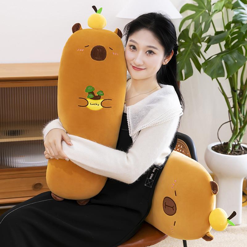 With Capybara French Fries Hamburgers Tree Plush Toy Stuffed Animal Doll Gift