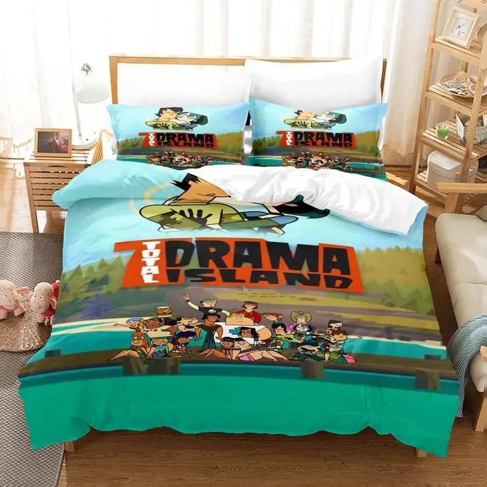 3D Print Total Drama Bedding CollectionDuvet Cover Comforter Bed Collection Quilt Cover PillowcaseKing Queen Twin Size Boys Girls Adultse