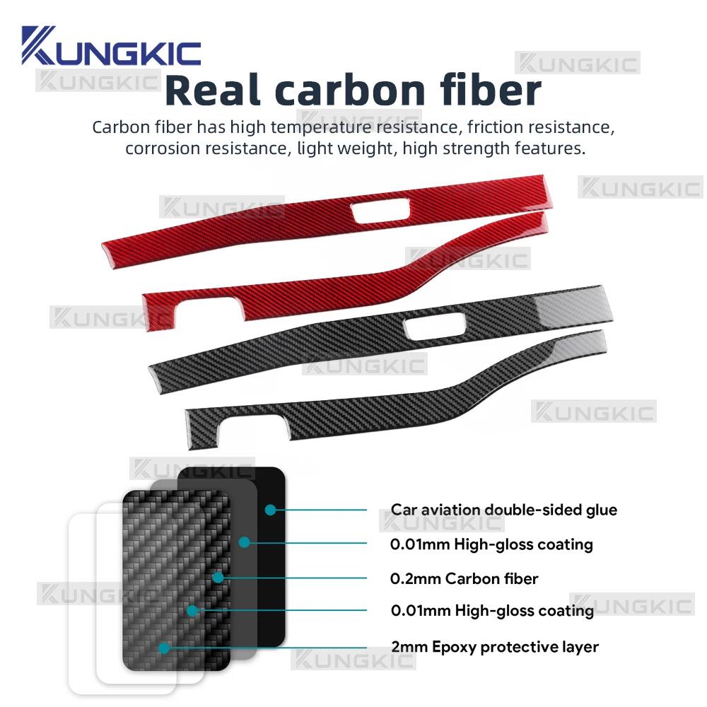 Carbon Fiber Style Interior Moulding for Honda Fit 2022 2023 2024 2025 LHD RHD Center Console Trim