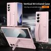 Роскошный силиконовый складной чехол-браслет для Samsung Galaxy Z Fold6 со скрытым кронштейном, противоударная защита объектива с закаленной пленкой, чехол для телефона
