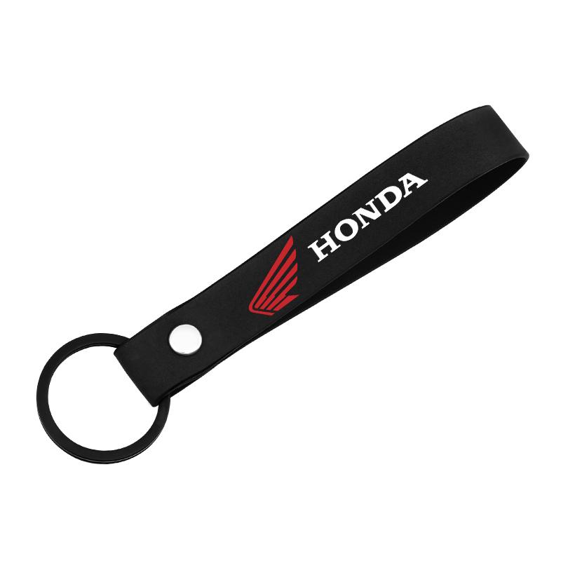 Motorcycle Keychain Suede Keyring with Tire Valve Caps Tyre Rim Stem Covers For Honda CB400 CB650F CBF CBR250RR CRF SH300 NC750 ydcp00