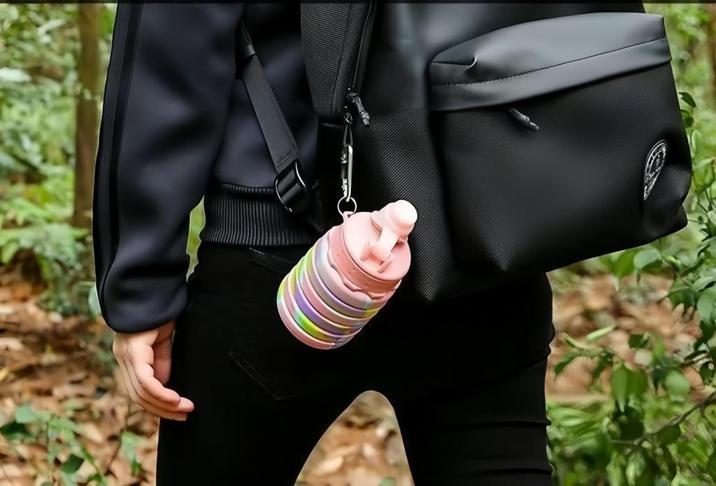 JIAXIN 500 мл Складная бутылка для воды для занятий водными видами спорта, силиконовая, пластиковая, мягкая, гибкая, силиконовая, легко складывающаяся, совместимая,