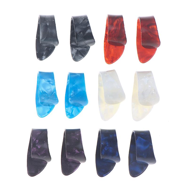 12Pcs Guitar Finger Picks Thumb/Index Sizes Fingerstyle Protector Anti-Slip Design Bass Acoustic/Electric Guitar
