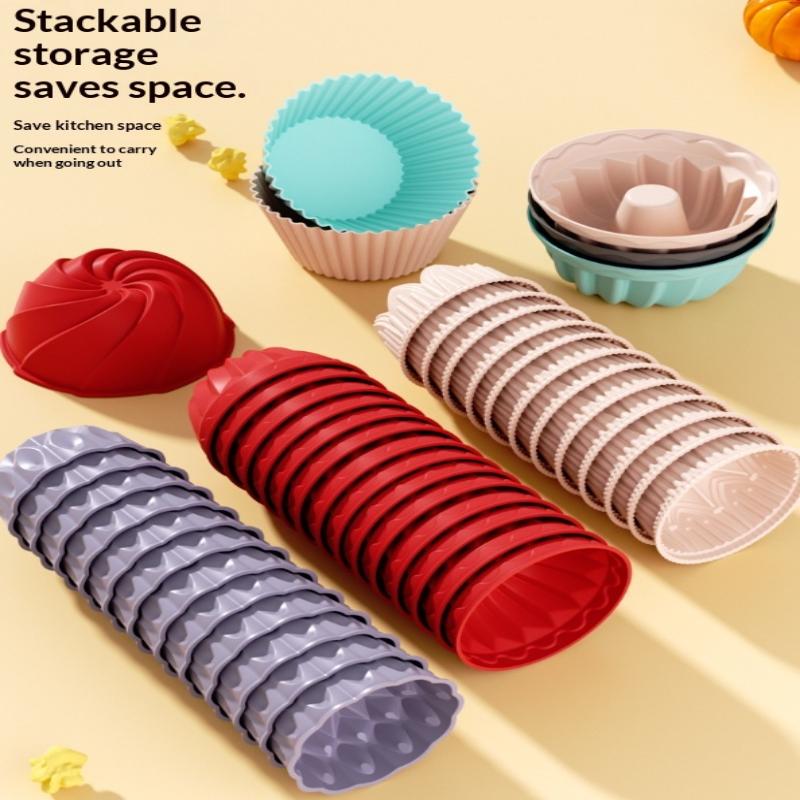 6 Inch Charlotte Cake Pan Silicone Cheesecake Nonstick Round Silicone Baking Mold Cake Molds For Strawberry Shortcake Tart Pie