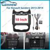 10-дюймовая автомобильная рамка-фасция, адаптер, CAN-bus декодер, комплект панели для установки Android-магнитолы в приборную панель для Renault Sandero 2013-2014