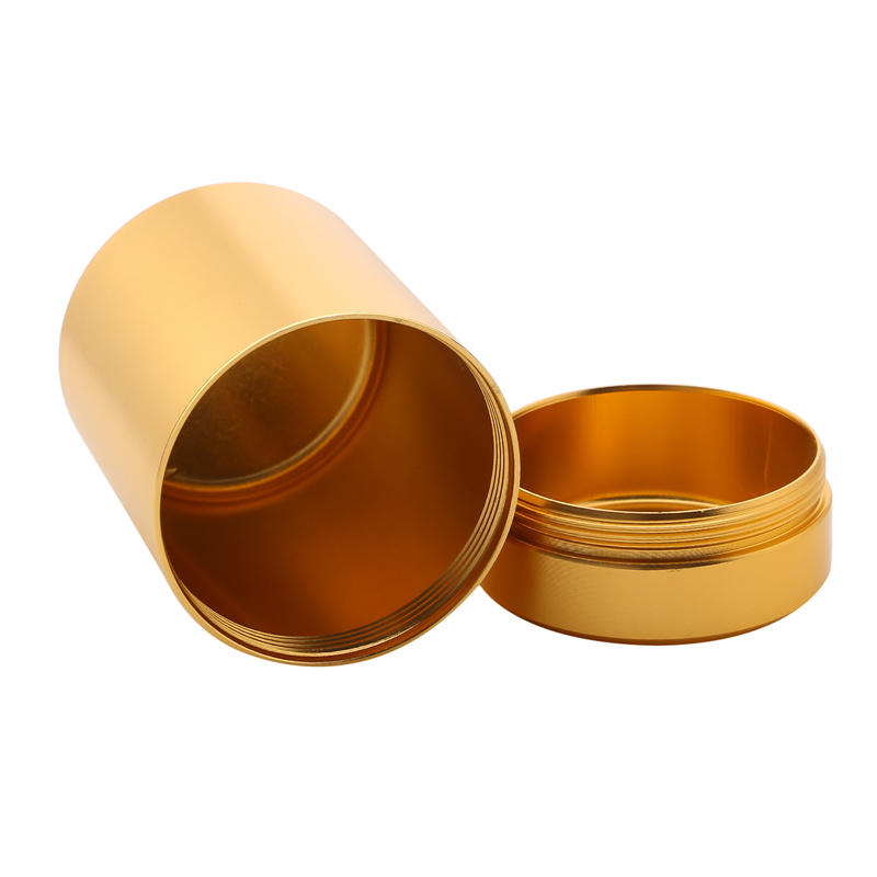 Алюминиевая банка для хранения трав, герметичная, непроницаемая для запаха, из нержавеющей стали, контейнер для чая, коробка