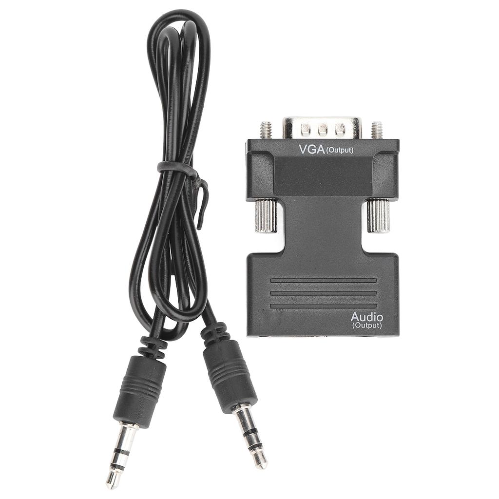 Мультимедийный интерфейс HD Female to VGA Male Converter с аудиокабелем 3,5 мм для ноутбуков, ПК, мониторов