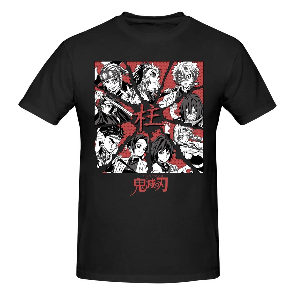 Demon Slayer T Shirts Cotton Tees Shirt Streetwear Round Neck Kokushibo Tokito Tshirt Casual Short Sleeve Clothing 2026 summer