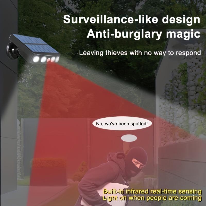 Светодиодные солнечные уличные светильники с датчиком движения, солнечная безопасность 4 светодиодных светильника для наружного декора с датчиком движения 3 режима уличный фонарь настенный ночник для сада