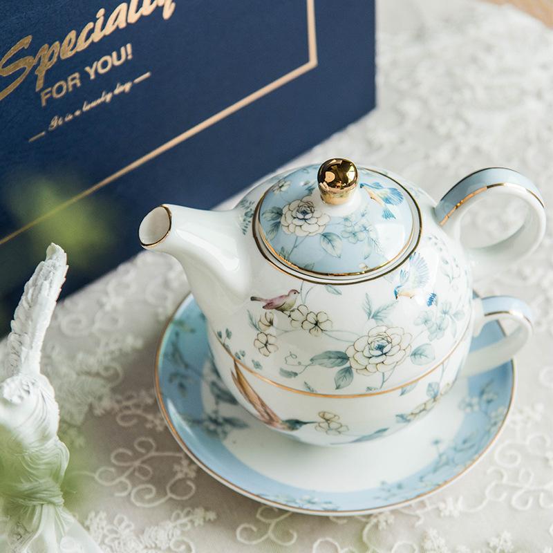 Керамический набор для матери и ребенка, домашний креативный, устойчивый к высоким температурам, изысканный цветочный чайник, кофейник для послеобеденного чая