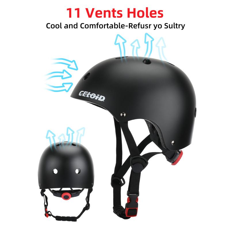 Kids & Adults Bike & Roller Skating Helmet & Skateboard Sports ABS Protection Gear Set with Impact Resistant Pads