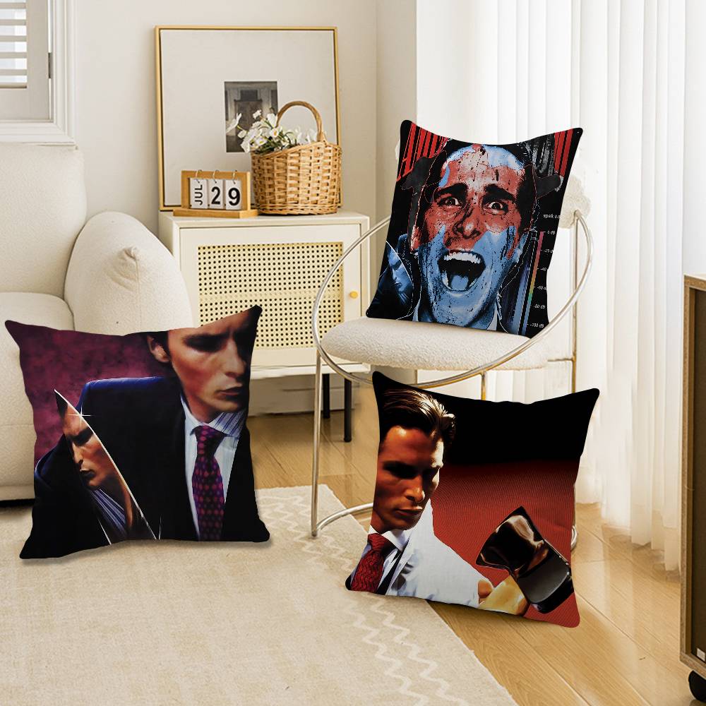 Classic A-American P-Psycho Thriller Movie Maple Design Cushion Cover Happy Autumn Harvest Decor Holiday Decorati Pillow Cover