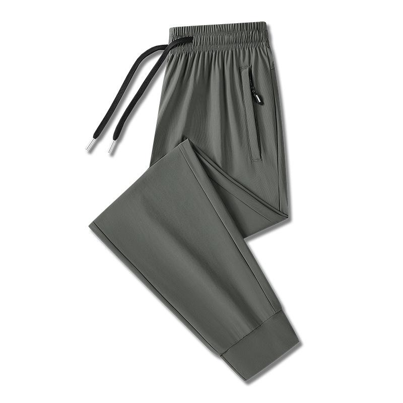 Quick Drying Ice Silk Pants for Men, Summer Thin Casual Pants for Men, Men's Pants Jogger Pants