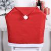 Red Santa Hat Non-Woven Christmas Chair Cover: Soft Touch Holiday Table Decoration 2025
