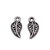 40шт. Подвески в виде листьев, серьги-подвески, цвет античное серебро, 10х5 мм.