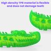 Crocodile Slow Feeder Dog Toy Silicone Puzzle Feeder with Hidden Treat Slots Outdoor Gaming Toy for Large Small Dogs
