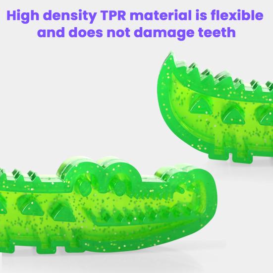 Игрушка для собак Crocodile Slow Feeder Силиконовая кормушка-пазл со скрытыми слотами для лакомств Игрушка для игр на открытом воздухе для больших и маленьких собак