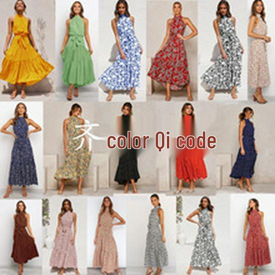 2023 Summer European & American Women's Casual Ruffle Tie Jumpsuit