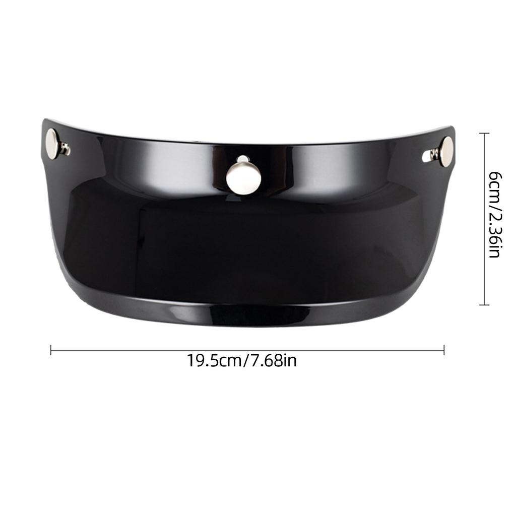 Anti-UV Fog Windproof Universal 3 Snap Button Visor for Open Face Motorcycles Helmet Wind Shield Flip Up Fitment Durable