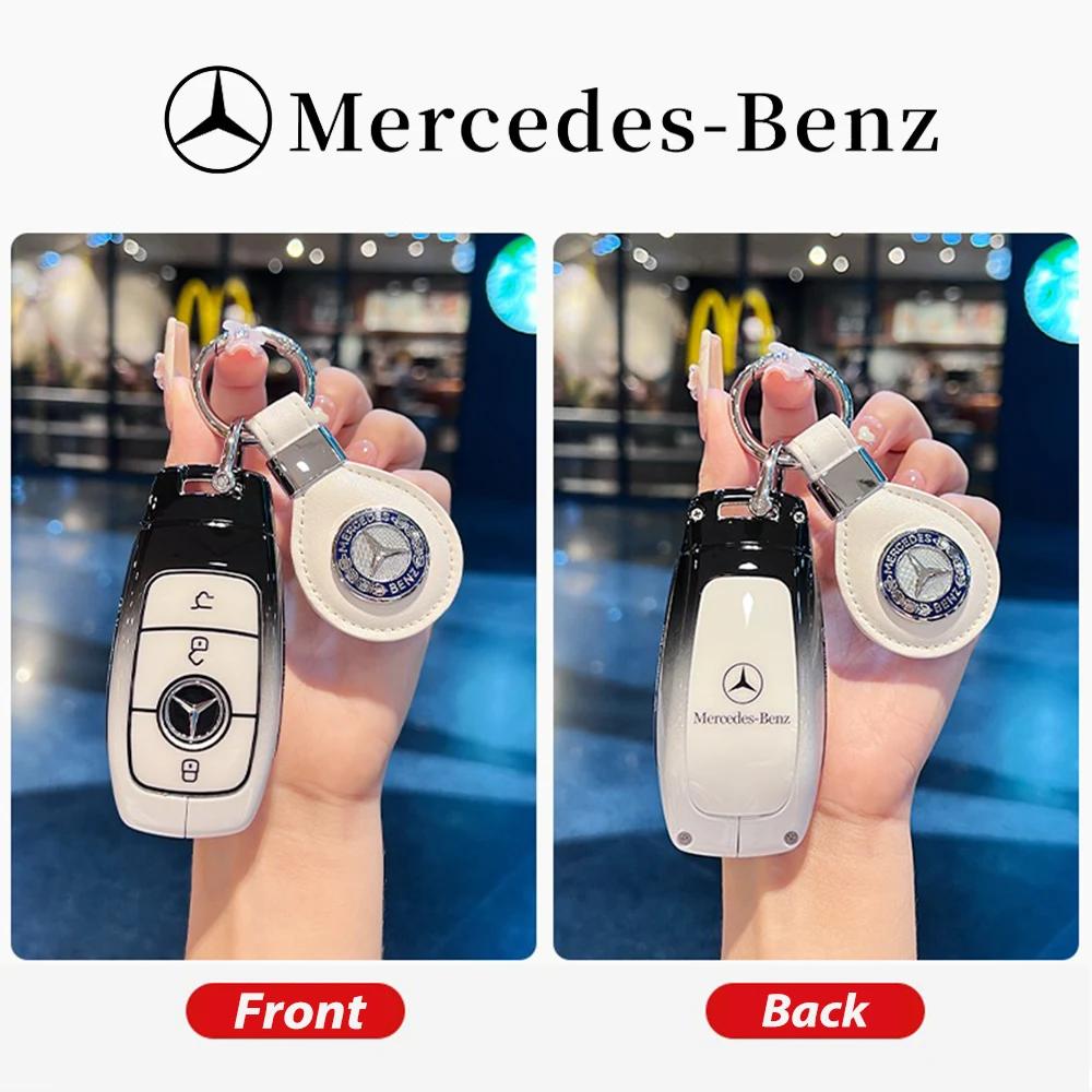 WTIUI1 Hot 2026 New For Benz Alloy Car Smart Key Case Cover Shell for Mercedes Benz A B C E GL S GLA GLK CLS Class AMG W204 W205 W212 W