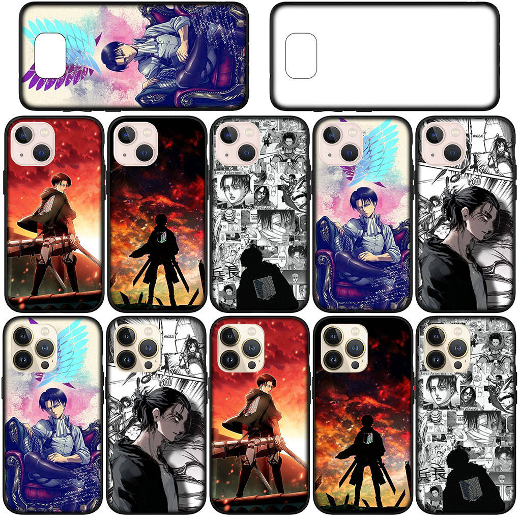 Для iPhone 16 15 Xiaomi Redmi Note 14 13 12 11 Pro Max X 8 16e Samsung Galaxy S25 S24 S23 Moto OPPO Huawei Levi Eren Jaeger Атака титанов логотип чехол