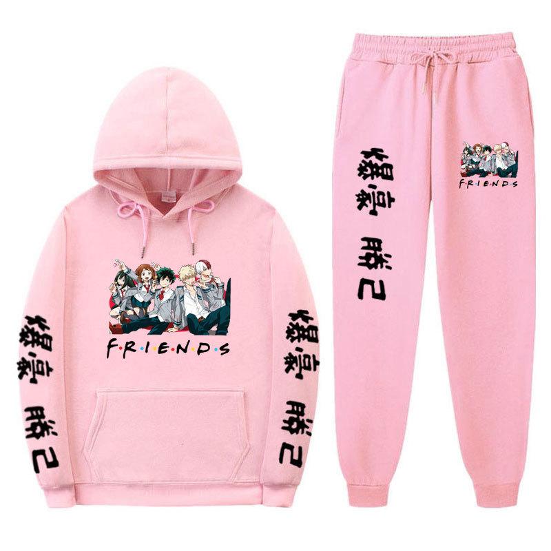 Комплект спортивной одежды аниме My Hero Academia для мужчин и женщин повседневный спортивный костюм My Hero Academia костюм с капюшоном