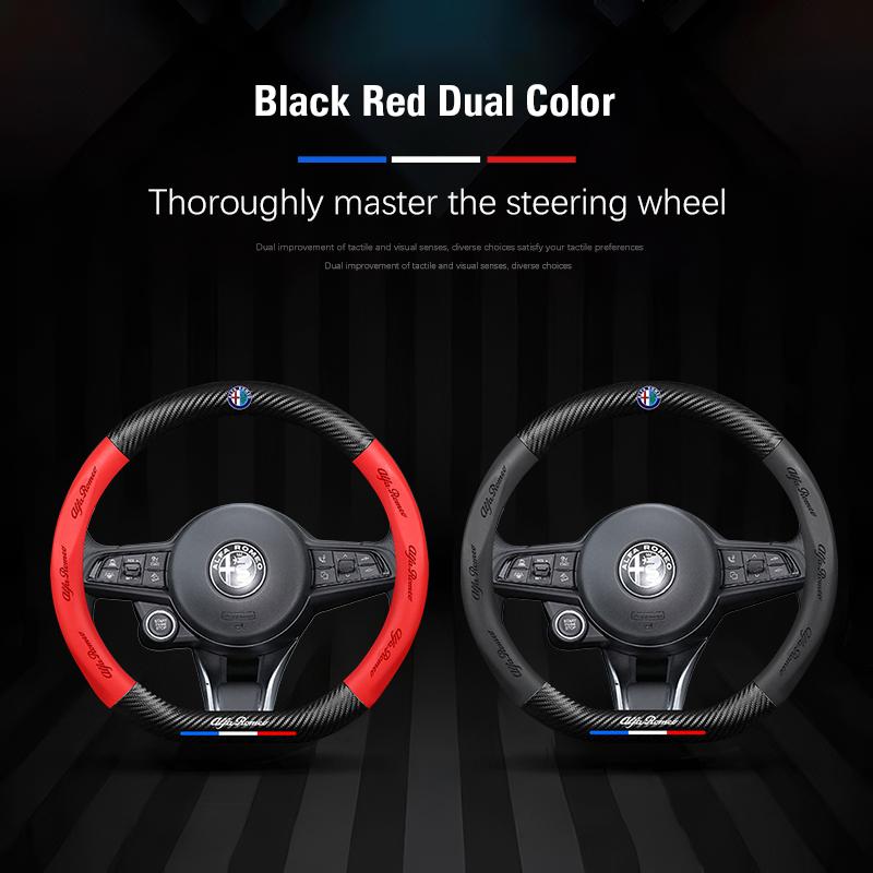 2026 Hot Alfa Romeo Alfa Romeo Car Steering Wheel Cover Car Interior Accessories For Giulietta Mito 159 Giulia Stelvio 156 147 T