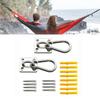 2 Set 125kg Load Capacity M8 Stainless Steel Hook Stainless Steel Hammock Hanging Kit  Porch Swing