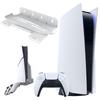 Wall Mount Host Stand with 2 Controller Hook Host Universal Wall Bracket Space Saver Storage Rack for PS5 Slim/PS5 Game Console