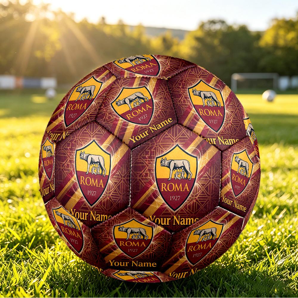 Personalized Size 5 Football AS Roma Pattern Outdoor Game Sports Ball Gift