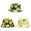 Fisherman Print Lemon Hat Fruit Pattern Bucket Cap Sun Protection Breathable