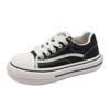 2025 Spring and Autumn New Canvas Shoes Female Student Fashion Lace-up White Shoes Board Shoes Ins Casual Women's Trend Korean Version