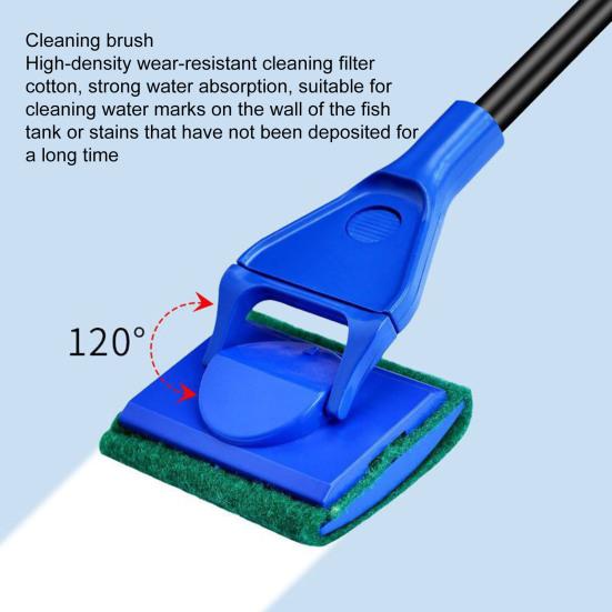5 в 1 щетка для чистки стекла аквариума инструменты для рыбалки зажим для водной травы скребок с длинной ручкой набор для чистки