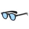 Vintage Oval Sunglasses Women Fashion Clear Ocean Lens Shades UV400 Men Trending Rivets Round Blue Green Sun Glasses