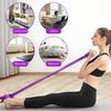 6-Tube Sit-up Pedal Resistance Band with Handle Multifunction Tension Rope Elastic Yoga Pedal Puller Body Stretching Trainer Home Gym