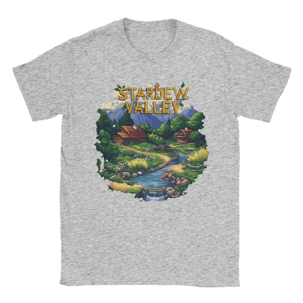 Футболка Stardew Valley Летняя Новинка Мужские Хлопковые Футболки с Круглым Вырезом Большого Размера 5XL Футболки с Коротким Рукавом Уличная Одежда