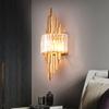Светодиодный настенный светильник, прикроватная лампа, атмосфера, ощущение, первоклассный хрустальный современный простой настенный светильник для гостиной и спальни во Франции